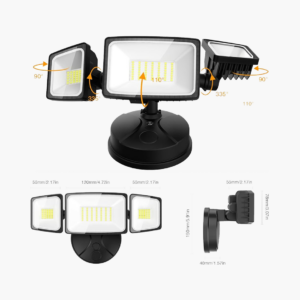 reflector led de seguridad ajustable 30w