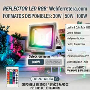 reflector led mafi rgb 85 265v