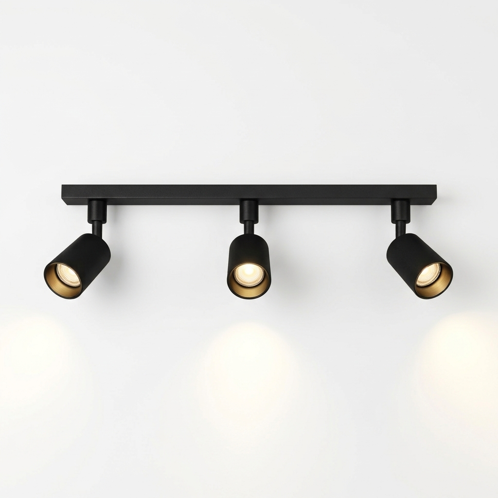 RIEL TRACK LIGHT PARA LAMPARA NEGRO 1MT